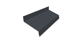 Отлив простой 50 0,5 Atlas X с пленкой RAL 7024 мокрый асфальт (2м)