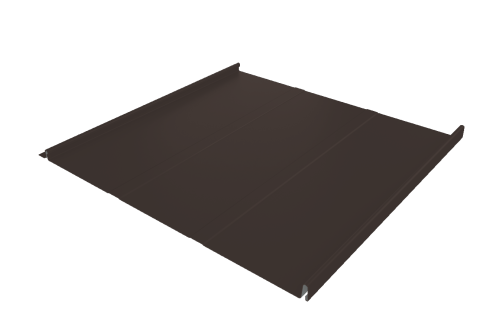 Фальц двойной стоячий Line Grand Line 0,5 Satin с пленкой на замках RR 32 темно-коричневый