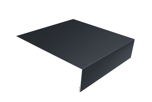 Планка лобовая/околооконная простая 190х50 0,45 PE с пленкой RAL 7024 мокрый асфальт (2м)