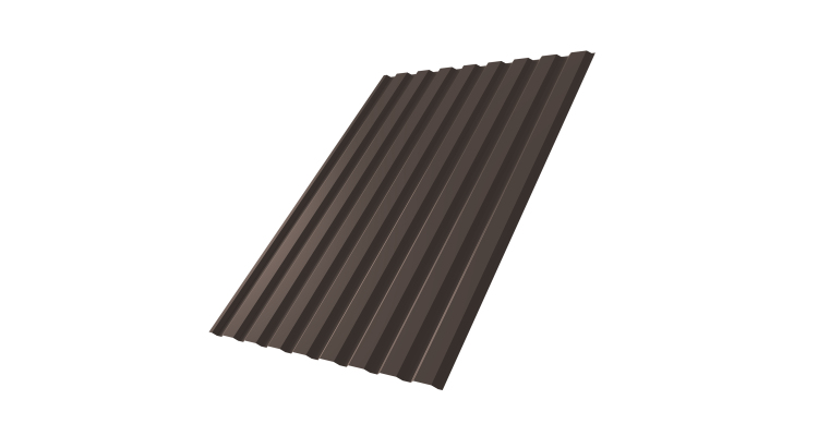 Профнастил С20A Grand Line 0.5 Rooftop Бархат RR 32 темно-коричневый