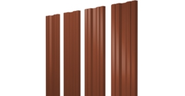 Штакетник Twin с прямым резом 0.45 PE RAL 8004 терракота