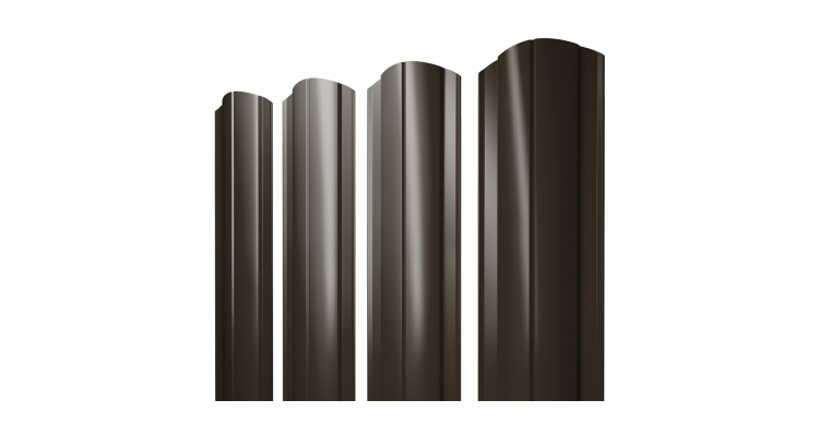 Штакетник Круглый фигурный 0.45 Drap RR 32 темно-коричневый