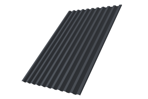 Профнастил С21R 0,5 Satin Мatt RAL 7024 мокрый асфальт