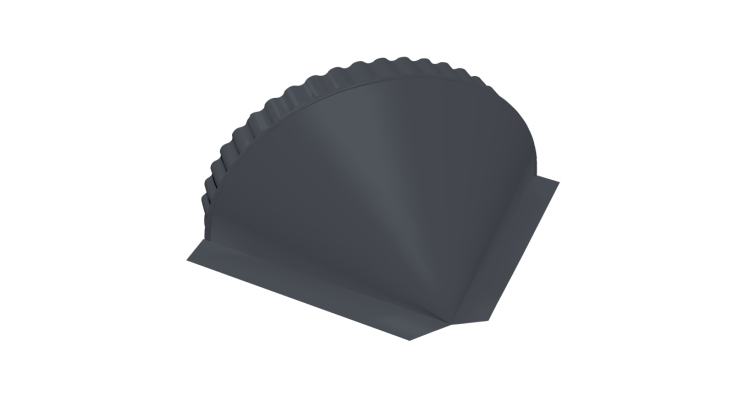 Заглушка малая конусная 0,5 Velur X RAL 7024 мокрый асфальт