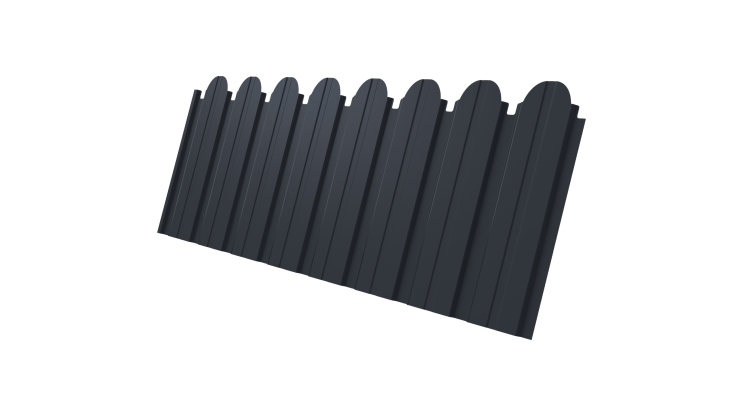 Профнастил С10B фигурный 0,45 PE-Double RAL 7024 мокрый асфальт