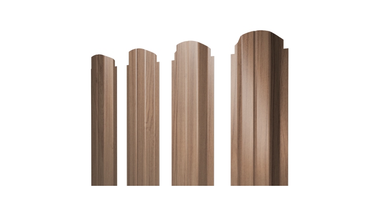 Штакетник П-образный А фигурный 0,45 Print Elite Honey Wood TwinColor