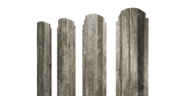 Штакетник П-образный А фигурный 0,45 Print Elite Nordic Wood TwinColor