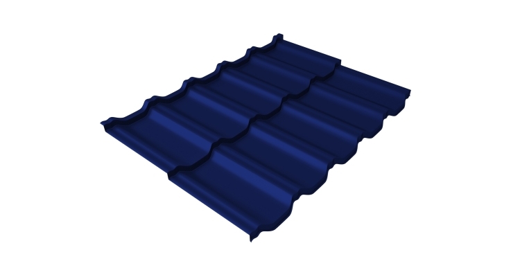 Профиль волновой модульный квинта uno GL c 3D резом 0,45 PE RAL 5002 ультрамариново-синий