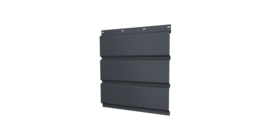 Софит металлический полная перфорация 0,5 PurLite Мatt с пленкой RAL 7024 мокрый асфальт