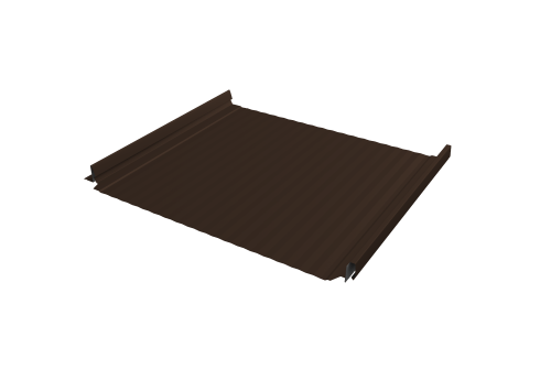 Кликфальц Pro Gofr Grand Line 0,5 Satin с пленкой на замках RAL 8017 шоколад