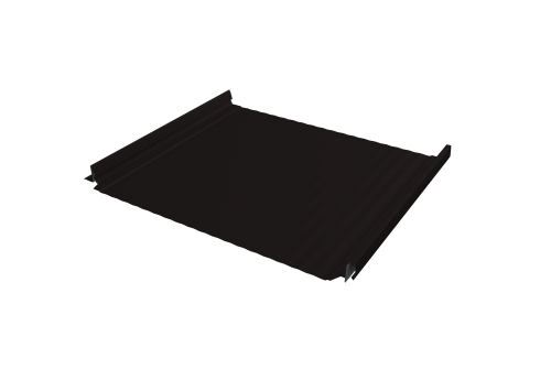 Кликфальц Pro Gofr Grand Line 0,5 Satin с пленкой на замках RAL 9005 черный