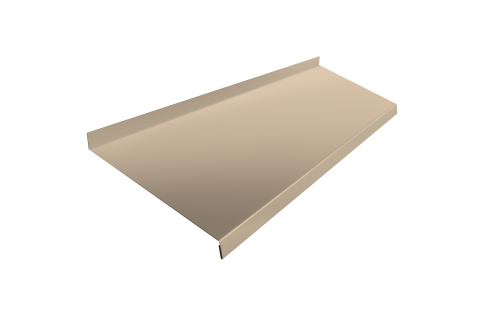 Отлив простой 200 0,5 Satin с пленкой RAL 1015 светлая слоновая кость (2м)