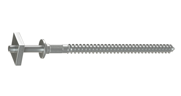 Шпилька специальная с гайкой (без цвета) Standard, оцинкованная сталь