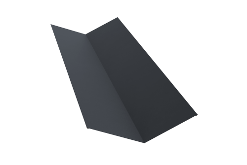 Планка ендовы верхней 145х145 0,4 PE с пленкой RAL 7024 мокрый асфальт (3м)