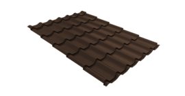 Металлочерепица классик Grand Line 0,45 Drap TX RAL 8017 шоколад