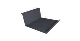 Планка примыкания нижняя 20х122х260х15 0,5 Drap TX RAL 7024 мокрый асфальт (2м)