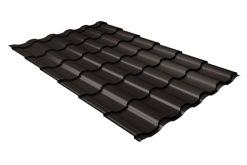 Металлочерепица кредо Grand Line 0,45 Drap TX RR 32 темно-коричневый