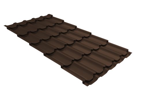 Металлочерепица квинта плюс 0,45 Drap ST RAL 8017 шоколад