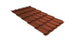 Металлочерепица квинта плюс 0,45 Drap TR RAL 8004 терракота