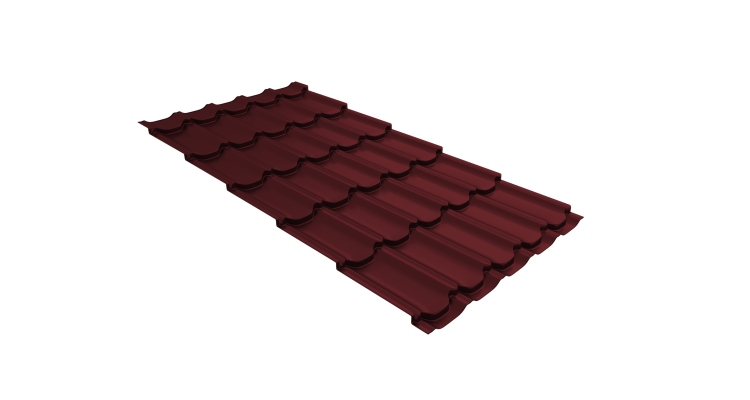 Металлочерепица квинта плюс 0,45 Drap TX RAL 3005 красное вино