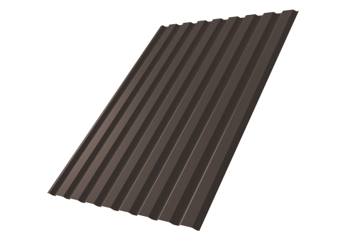 Профнастил С20A 0.5 Atlas X RR 32 темно-коричневый