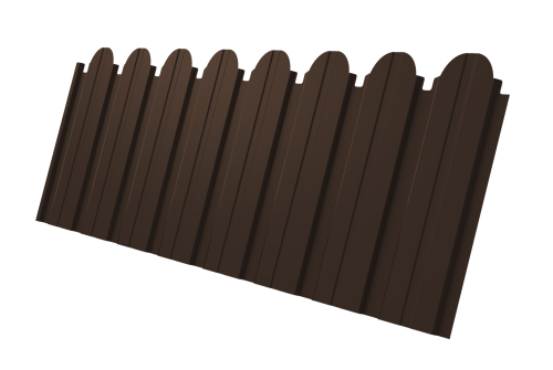 Профнастил C10B фигурный 0.5 Drap TX RAL 8017 шоколад