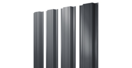 Штакетник Прямоугольный с прямым резом 0,45 Drap TwinColor RAL 7024 мокрый асфальт