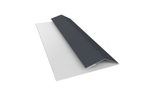 Планка финишная Блок-хаус new 0,5 Satin с пленкой RAL 7024 мокрый асфальт (2м)