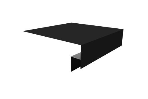 Планка околооконная сложная Блок-хаус new 200х50х27 0,45 Drap TX RAL 9005 черный (2м)