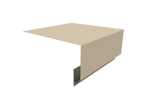 Планка околооконная сложная Блок-хаус new 200х75х27 0,5 Satin с пленкой RAL 1015 светлая слоновая кость (2м)