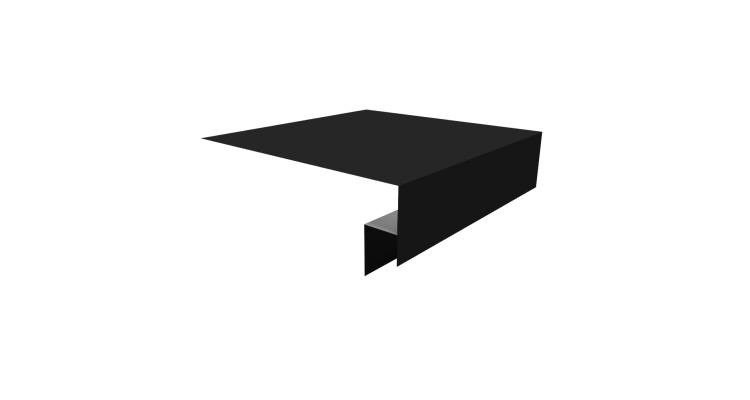 Планка околооконная сложная Блок-хаус new 250х50х27 (j-фаска) 0,5 Drap TX RAL 9005 черный (3м)