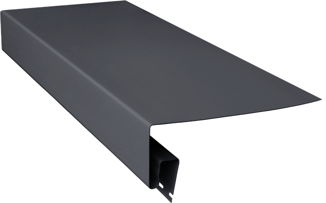 Планка приоконная широкая 7/8'' Grand Line Decor Premium Acryl, графит (3.0м)