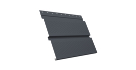 Софит металлический Квадро Брус с перфорацией 0,5 Satin Matt TX с пленкой RAL 7024 мокрый асфальт