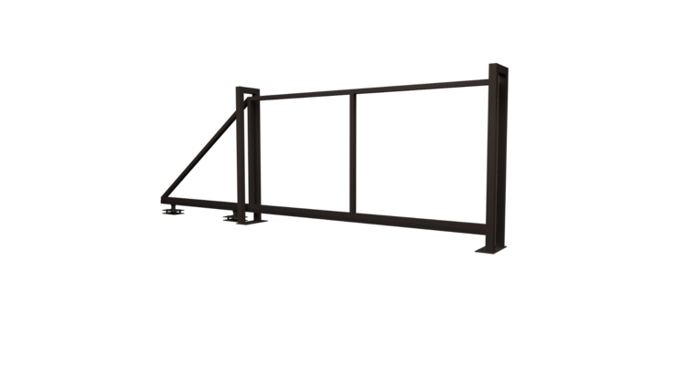 Ворота откатные Жалюзи Texas 2.0х4.0 RR 32 без заполнения (ламель 150 мм)