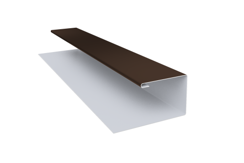 Планка П-образная Экобрус Grand Line 0,45 Drap TX RAL 8017 шоколад (2м)
