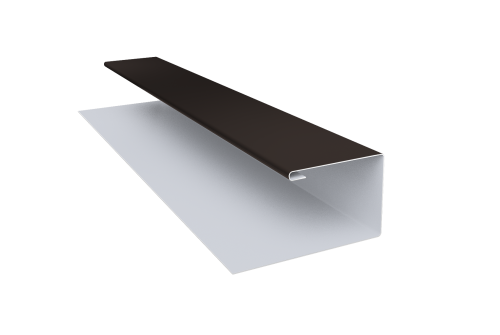 Планка П-образная Экобрус 0,5 Satin Matt TX RR 32 темно-коричневый (2м)