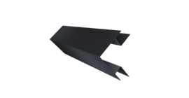 Планка угла внешнего сложного Экобрус Grand Line 0,45 Drap TwinColor RAL 7024 мокрый асфальт (2м)