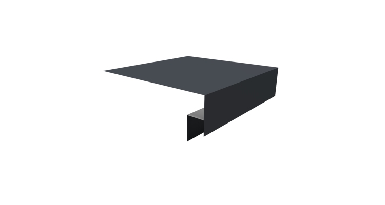 Планка околооконная сложная Экобрус Grand Line 200х50х25 0,45 Drap TX RAL 7024 мокрый асфальт (2м)