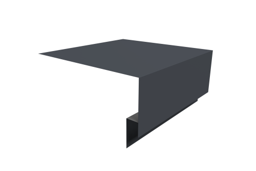 Планка околооконная сложная Экобрус Grand Line 250х75х25 0,5 Satin с пленкой RAL 7024 мокрый асфальт (2м)