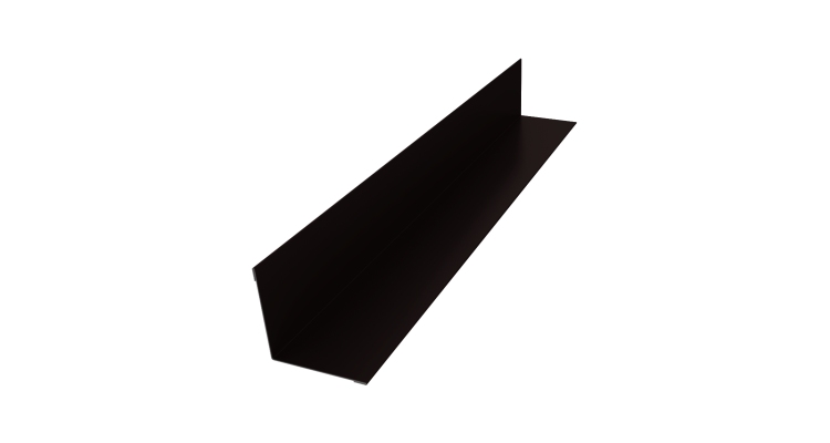Угол внутренний 50х50 0,5 Satin с пленкой RAL 9005 черный (2м)