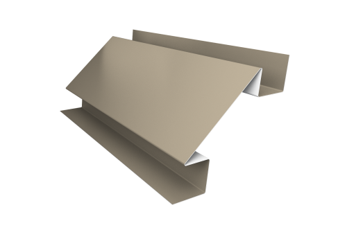 Угол внутренний сложный 75мм 0,5 Satin с пленкой RAL 1015 светлая слоновая кость (3м)