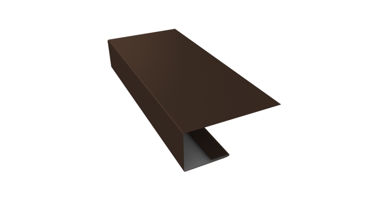 J-Профиль 18мм 0,45 Drap RAL 8017 шоколад (2м)