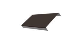 Ламель обратная 150 забора жалюзи Texas стартовая/финишная для калиток и ворот 0,45 PE с пленкой RR 32 темно-коричневый