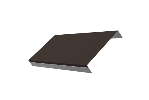 Ламель обратная 150 забора жалюзи Texas стартовая/финишная для калиток и ворот 0,45 Drap TX RR 32 темно-коричневый