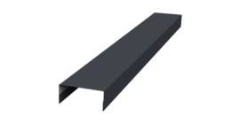 Крышка 30х15 жалюзи Texas 0,45 PE-Double RAL 7024 мокрый асфальт (2,5м)