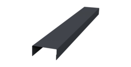 Крышка 45х20 жалюзи Texas 0,5 Satin Matt RAL 7024 мокрый асфальт (2м)