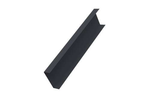 Декоративная накладка на столб универсальная 60х60 для забора жалюзи 0,45 PE-Double RAL 7024 мокрый асфальт (2м)