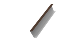 Декоративная накладка на столб универсальная 60х60 для забора жалюзи 0,5 Drap RAL 8017 шоколад (1,8м)