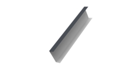 Декоративная накладка на столб универсальная 62х55 для забора жалюзи 0,45 Drap RAL 7024 мокрый асфальт (1,8м)