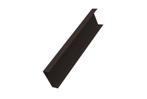 Декоративная накладка на столб универсальная 62х55 для забора жалюзи 0,45 PE-Double RR 32 темно-коричневый (2м)